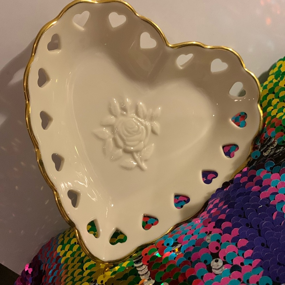 Lenox Heart-shaped candy dish.